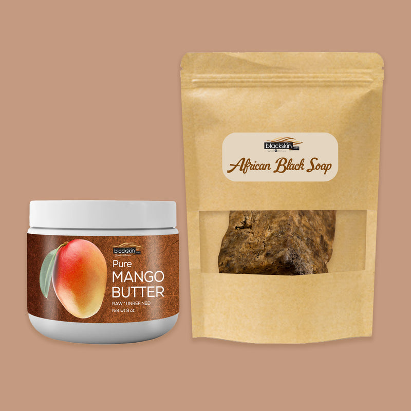 Mango Butter & African Black Soap Combo